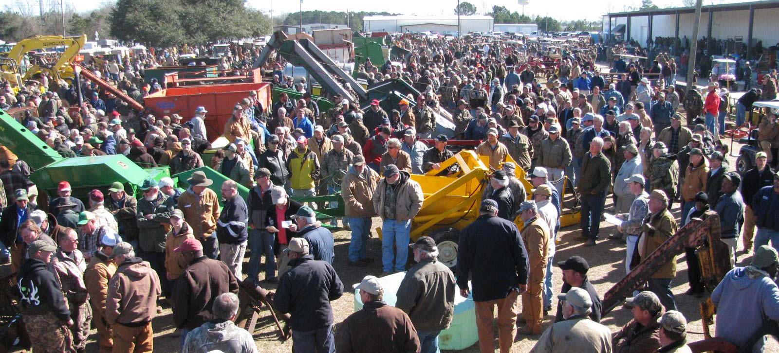 group of buyers at an auction event